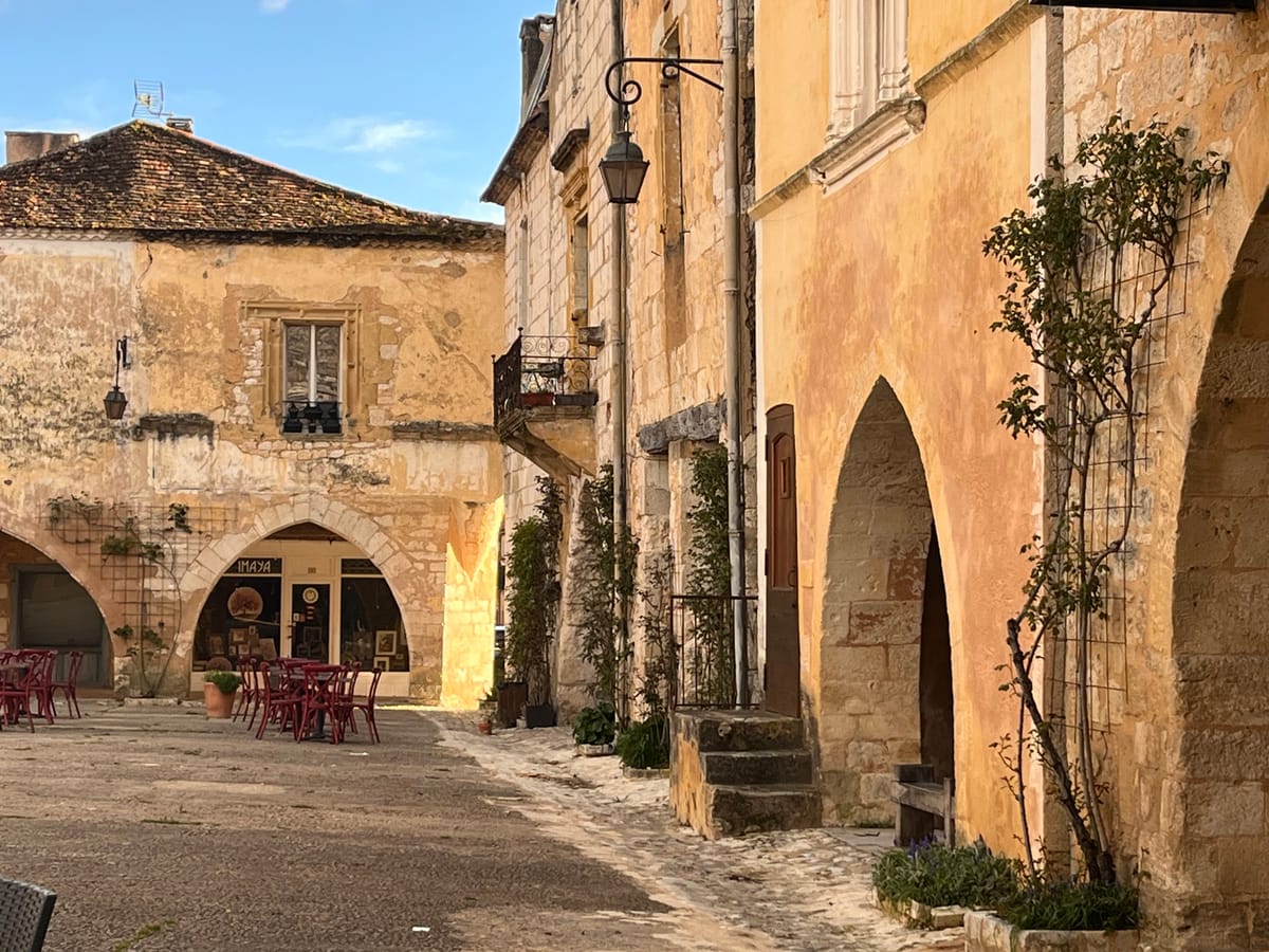 The medieval market of Monpazier